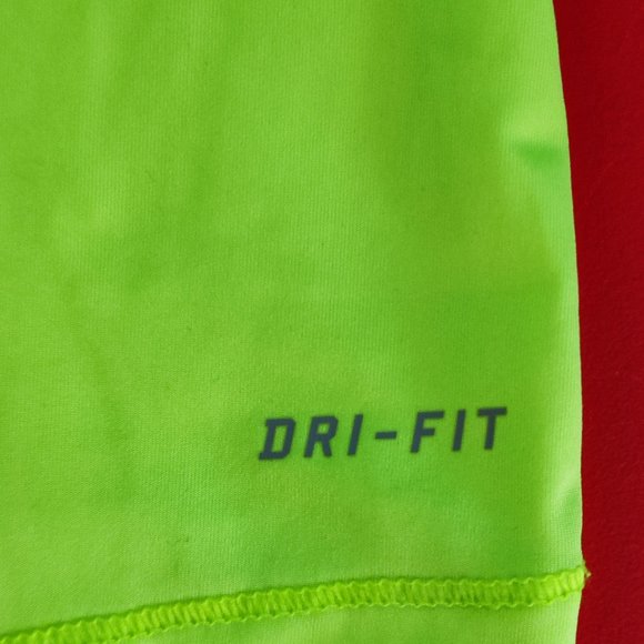 Nike Pro dri-fit athletic shirt neon green women's size M - Picture 7 of 7